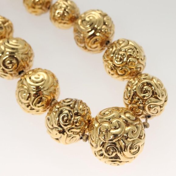 SAINT LAURENT Necklace Metal Gold Auth - Picture 12 of 14